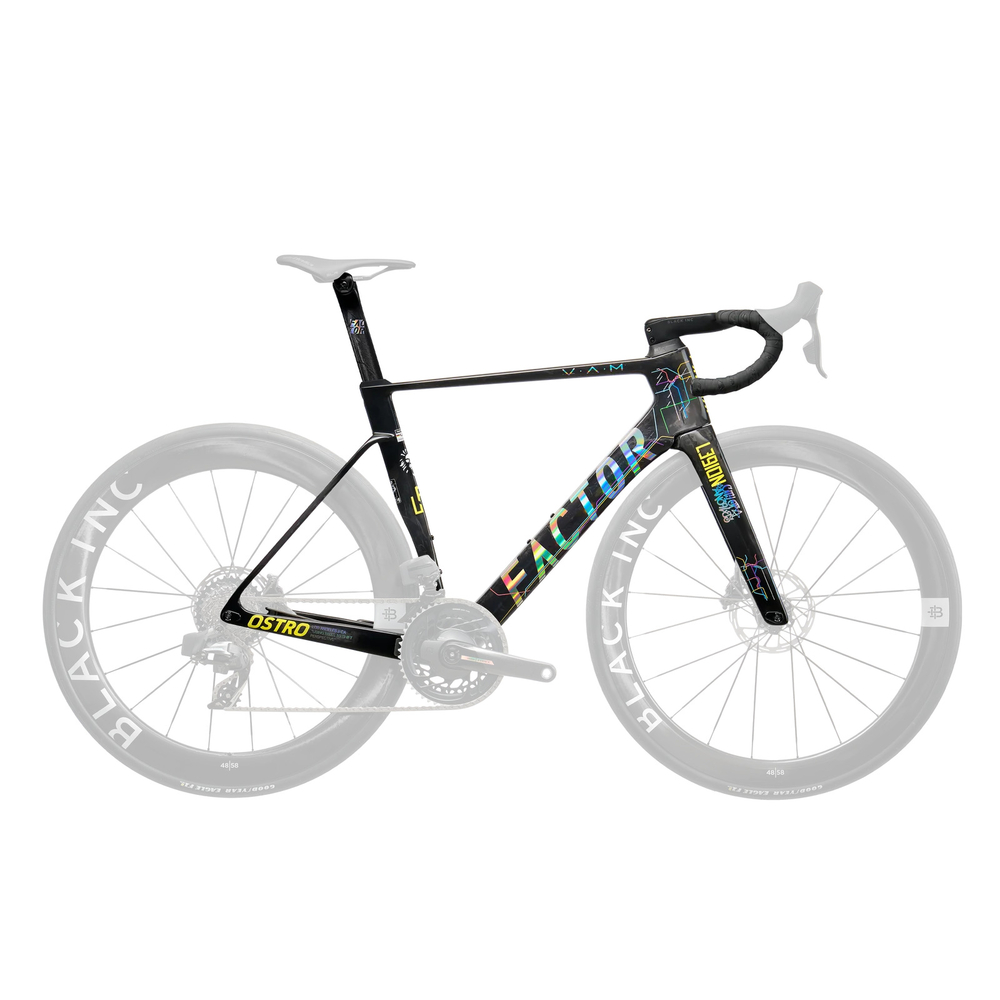 FACTOR Ostro VAM L39ION Edition aero carbon road bike with L39ION graphics and Black Inc 48|58 wheelset